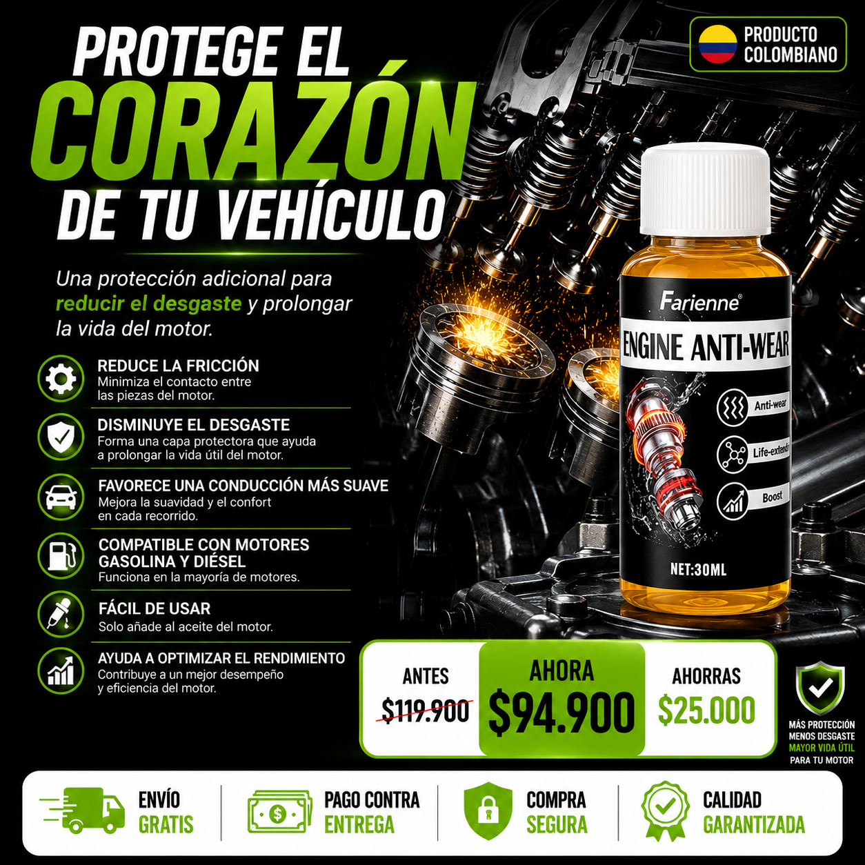 Aceite desgaste motor
