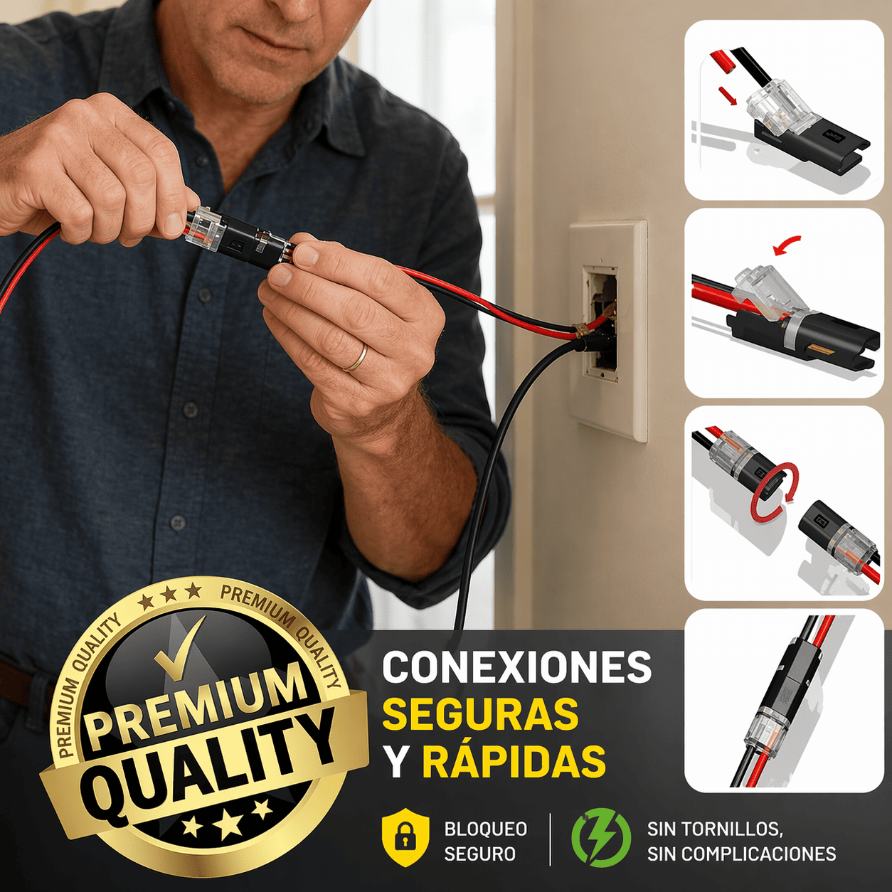Conectores de cables x48 Unidades(24 conexiones)