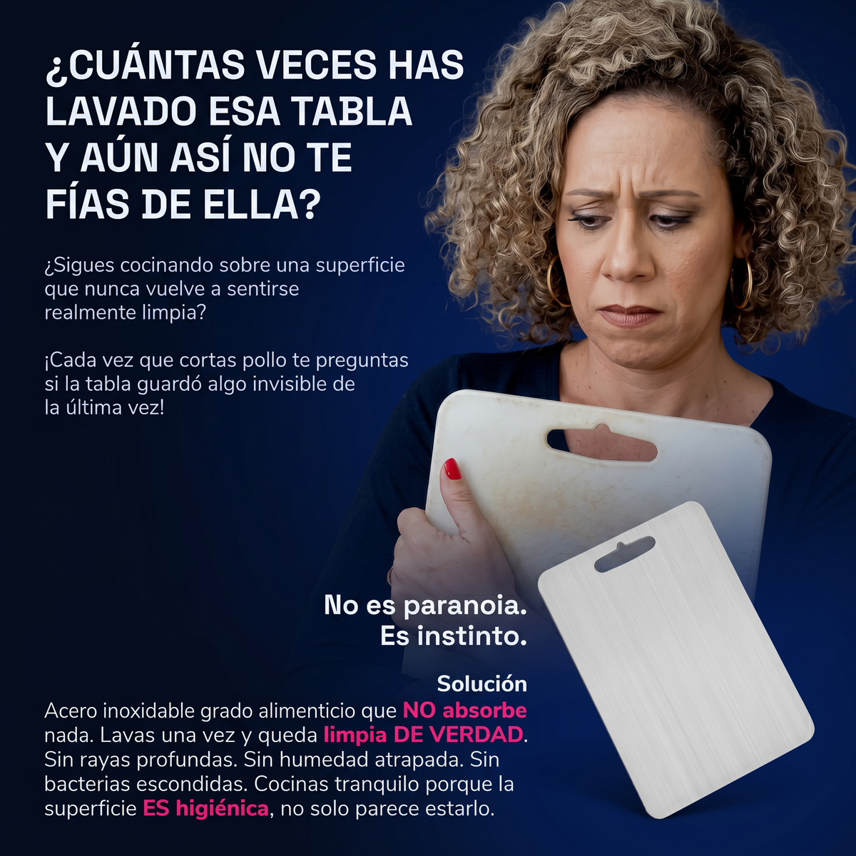 Tabla de acero picadora
