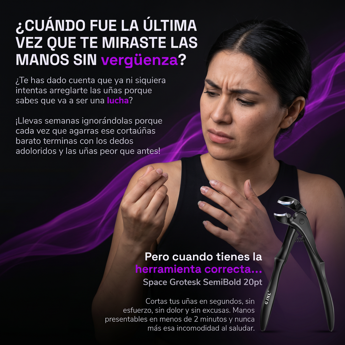 Corta uñas mango largo